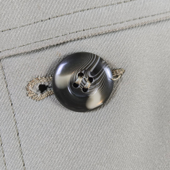 1960s Vintage Olive Drab Green Single Breasted Casual Car Coat Size 44R - Picture 5 of 11